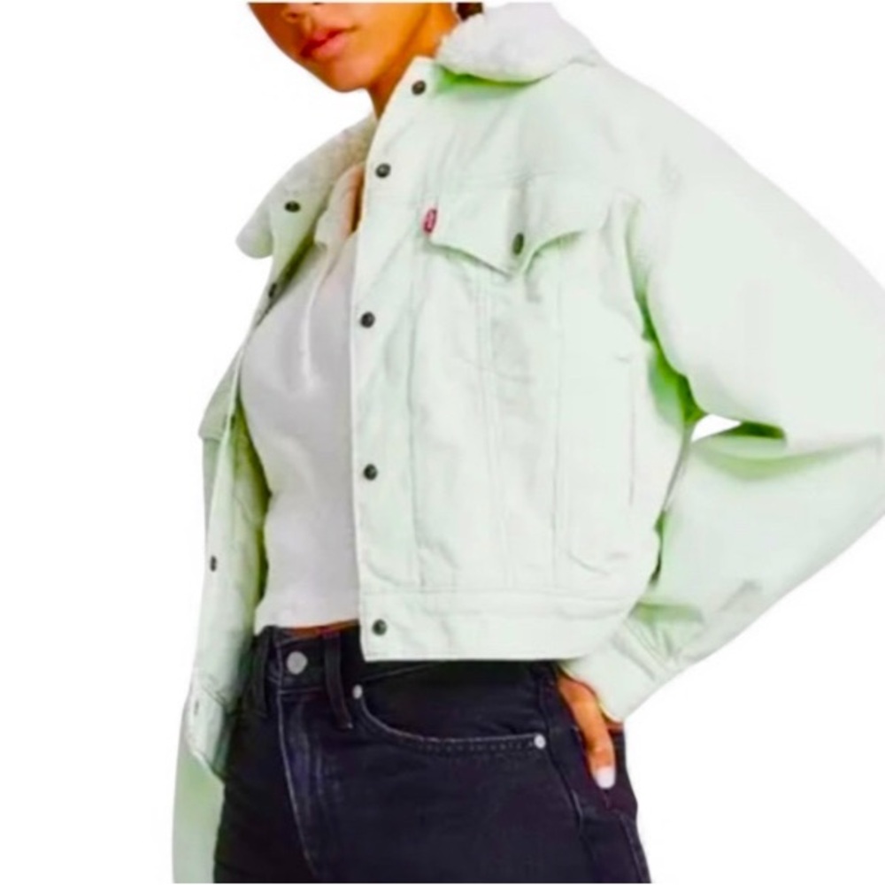 Levi's Jacket Sherpa Baby Trucker NEW
Corduroy Meadow Mist sherpa collar 1X